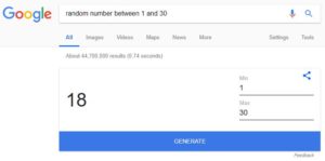 google random number - giveaway 001