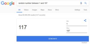  google random number - giveaway 007